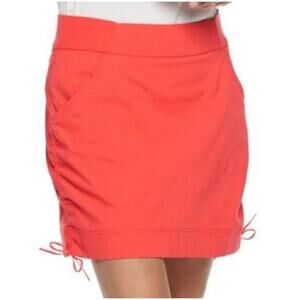Columbia Ruched Tie Side Athletic Skort- Size M- Coral  Hiking Tennis Spring
